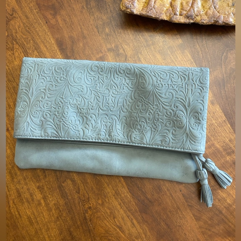 Ion Color Brilliance, fold over clutch purse, grey